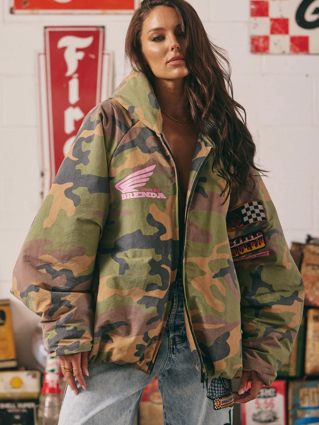 Sabbi THE BE KIND BOMBER JACKET - CAMO – Ella J Boutique