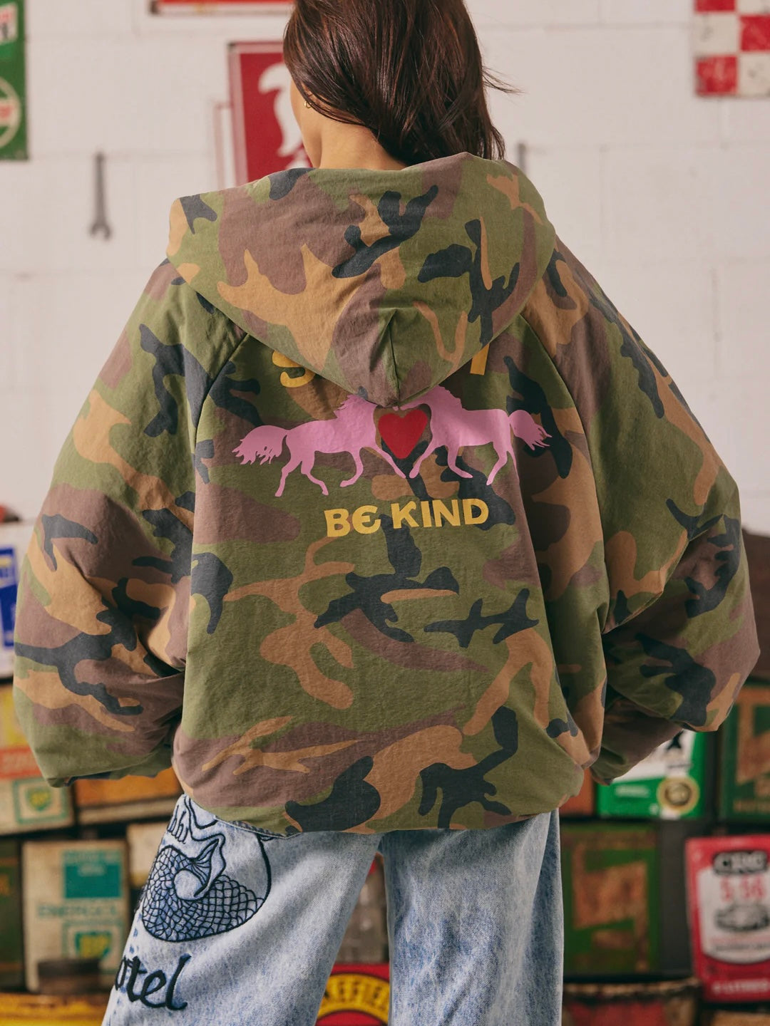 Sabbi THE BE KIND BOMBER JACKET - CAMO – Ella J Boutique