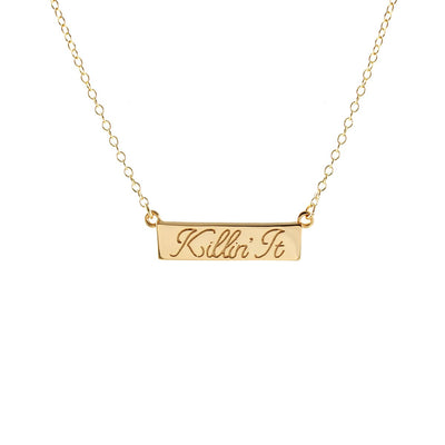 Kris Nations Killin' It Charm Necklace, 18K Gold Vermeil - Ella J Boutique
